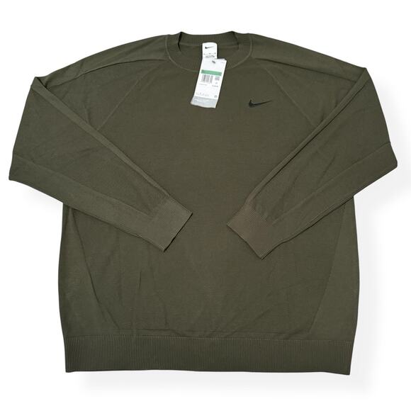 Nike Tour Golf Sweater FQ8832-325 Men's Size XL Cargo Khaki $130 - Picture 1 of 6